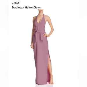 Likely Stapleton Halter Gown Mauve (Nostalgia Rose) size 8